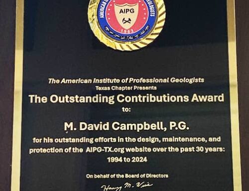 M. David Campbell Receives The AIPG-TX Outstanding Contributions Award – 2024